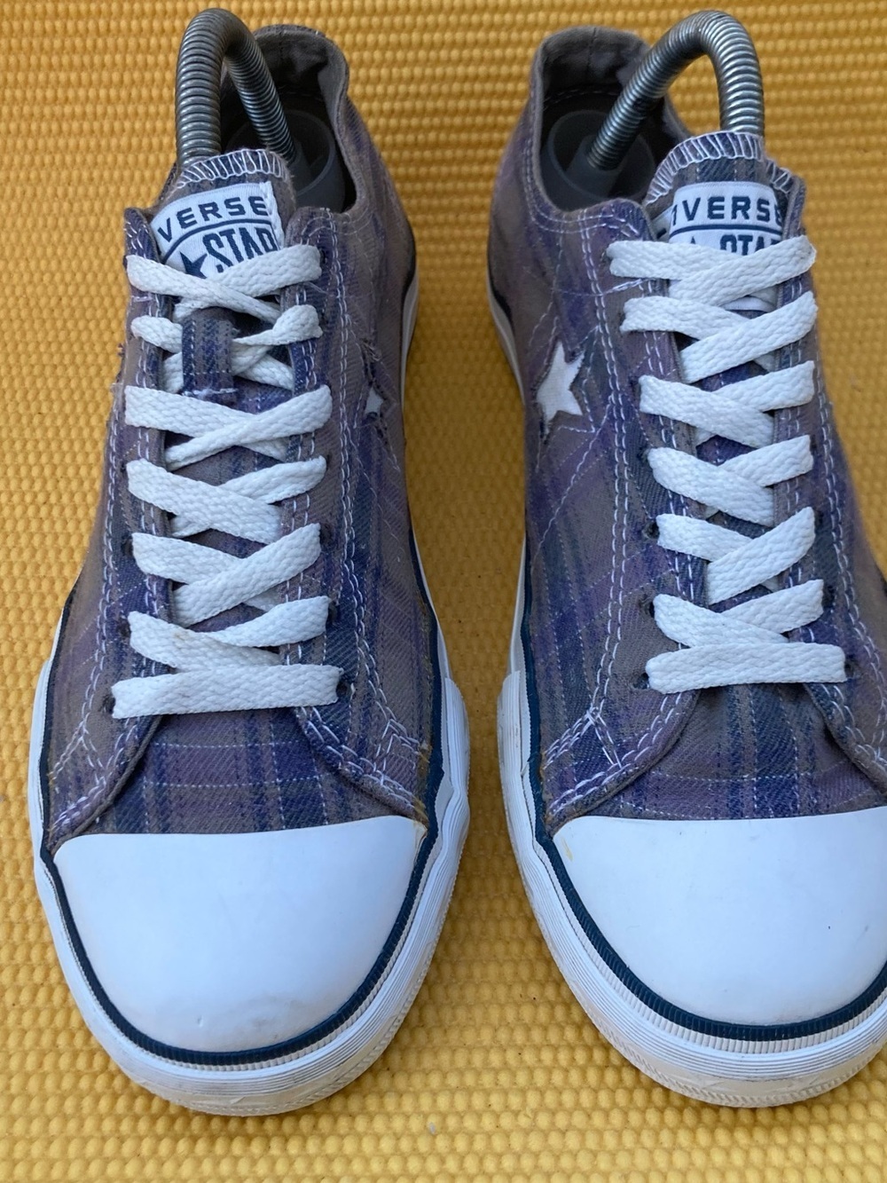 Converse All Star Plaid Sneakers Women's size 10 - Picture 5 of 10